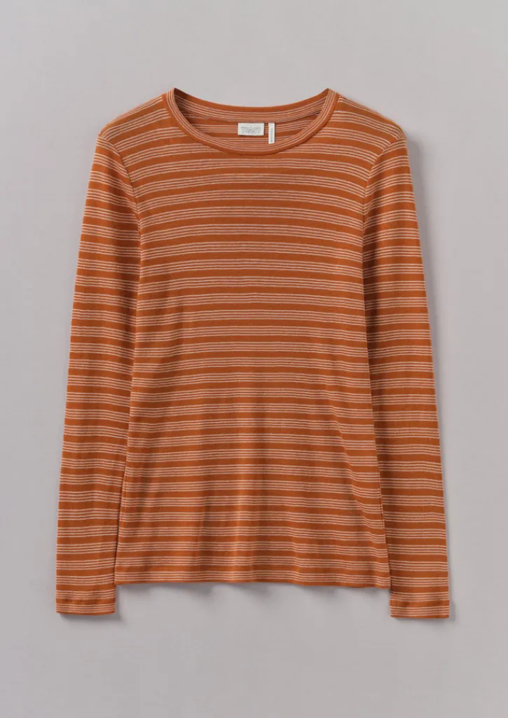 TOAST Agnes Stripe Wool Lyocell Tee-Women Jersey|Tops & Tees