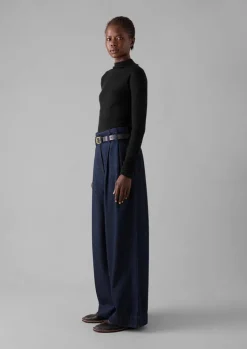 TOAST Aster Wool Lyocell High Neck Tee-Women Jersey|Tops & Tees