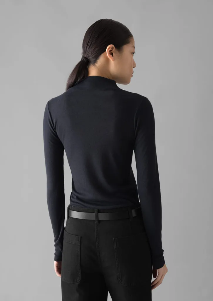 TOAST Aster Wool Lyocell High Neck Tee-Women Jersey|Tops & Tees