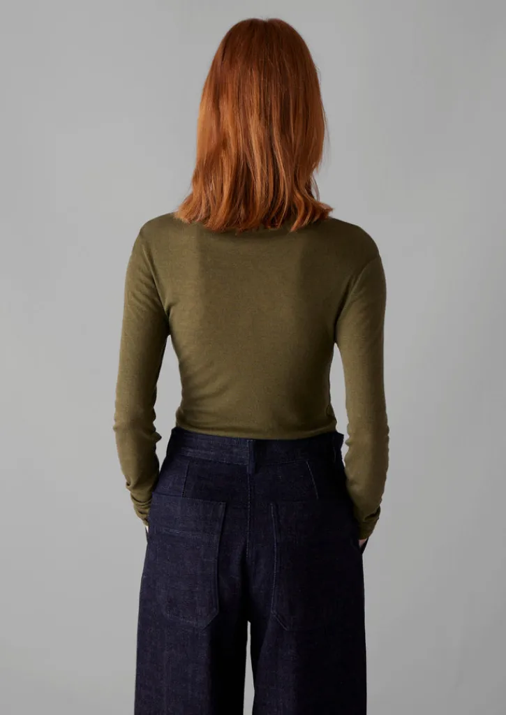 TOAST Aster Wool Lyocell High Neck Tee-Women Jersey|Tops & Tees