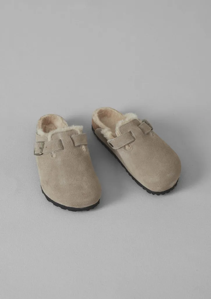 TOAST Birkenstock Boston Suede Shearling Clogs-Women Slippers|Nightwear
