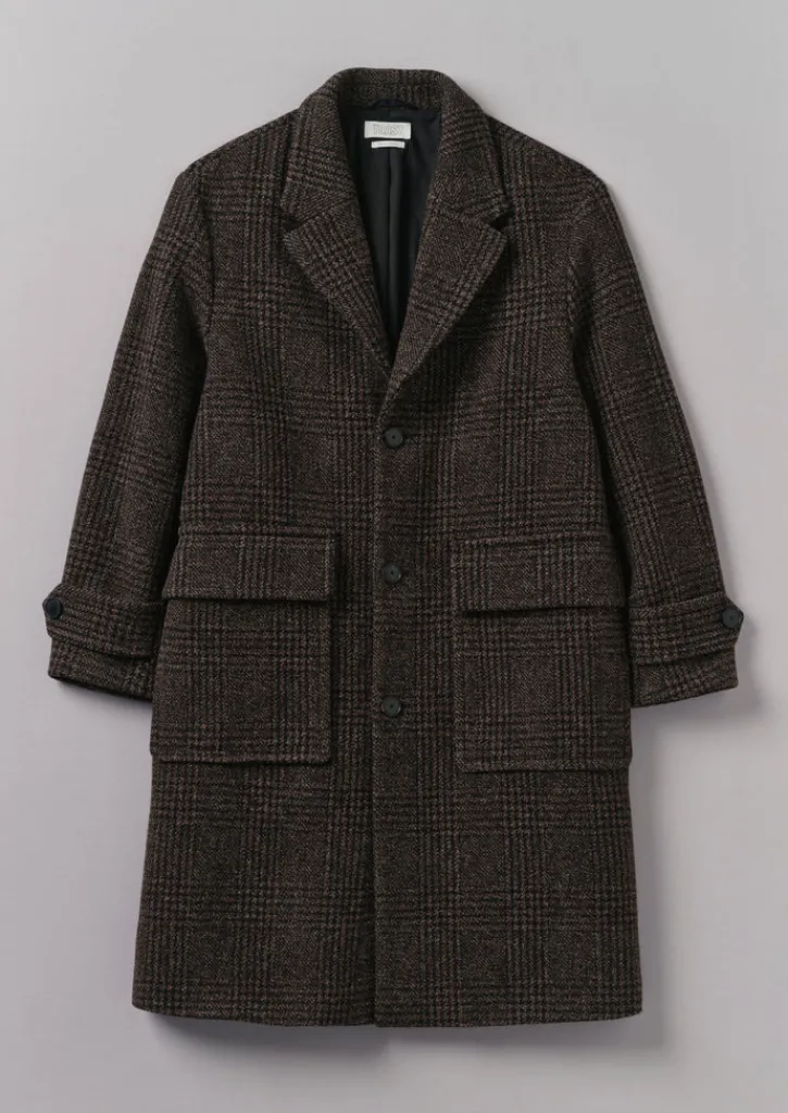 TOAST Check Wool Overcoat- Coats & Jackets