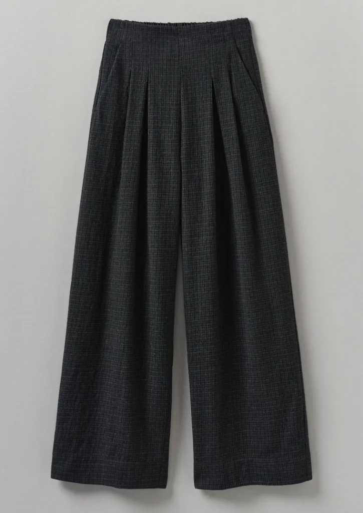 TOAST Cotton Wool Pleat Front Trousers-Women Trousers