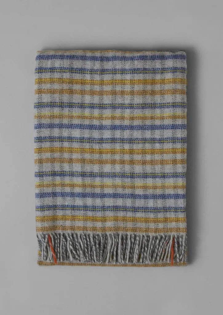TOAST Dashed Check Wool Blanket- Textiles|Blankets & Throws