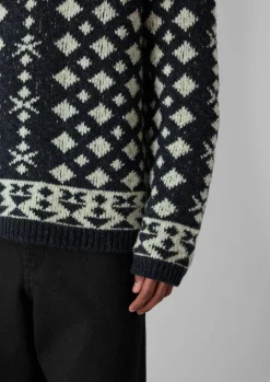 TOAST Donegal Wool Jacquard Sweater- Knitwear