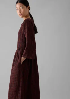 TOAST Freya Gingham Crinkle Cotton Dress-Women Loungewear|Dresses