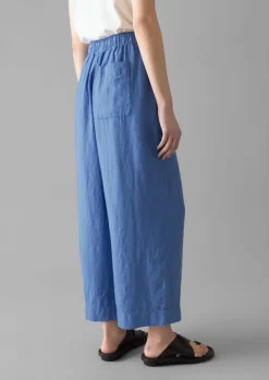 TOAST Garment Dyed Linen Barrel Leg Trousers-Women Linen|Loungewear
