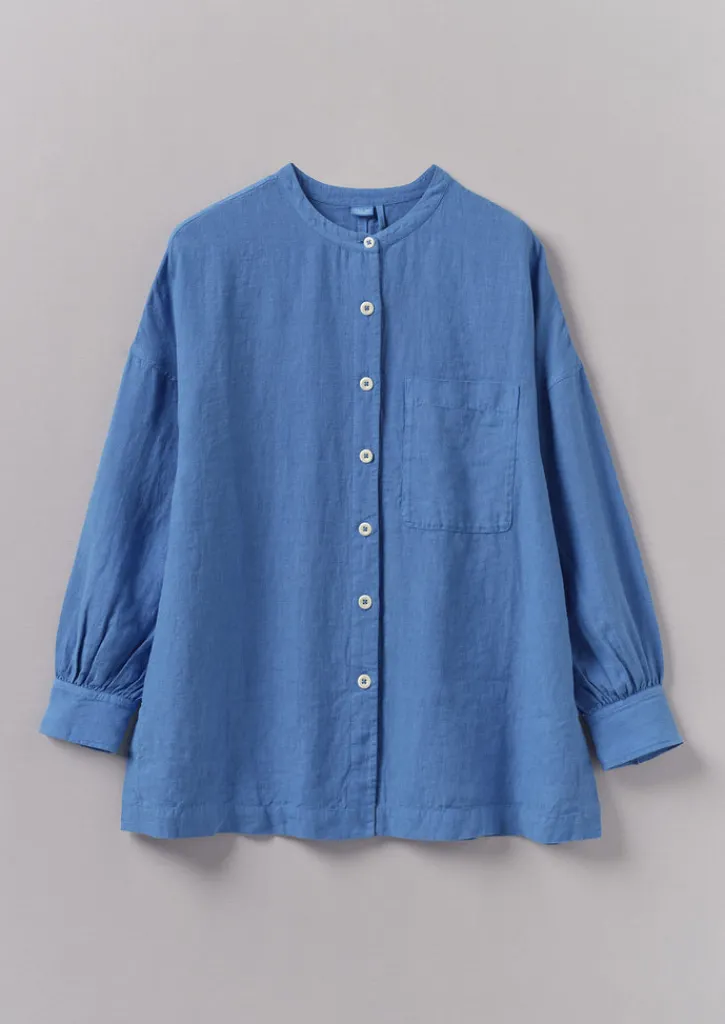 TOAST Garment Dyed Linen Oversized Shirt-Women Linen|Loungewear