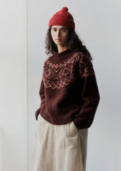 TOAST Graphic Yoke Sweater-Women Knitwear