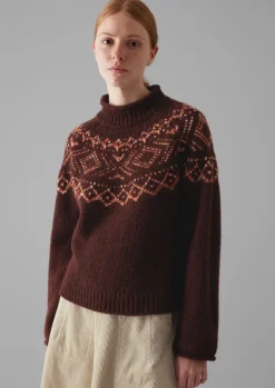 TOAST Graphic Yoke Sweater-Women Knitwear