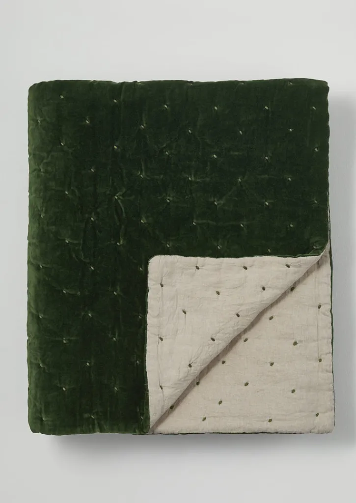 TOAST Hand Quilted Velvet Throw- Textiles|Blankets & Throws