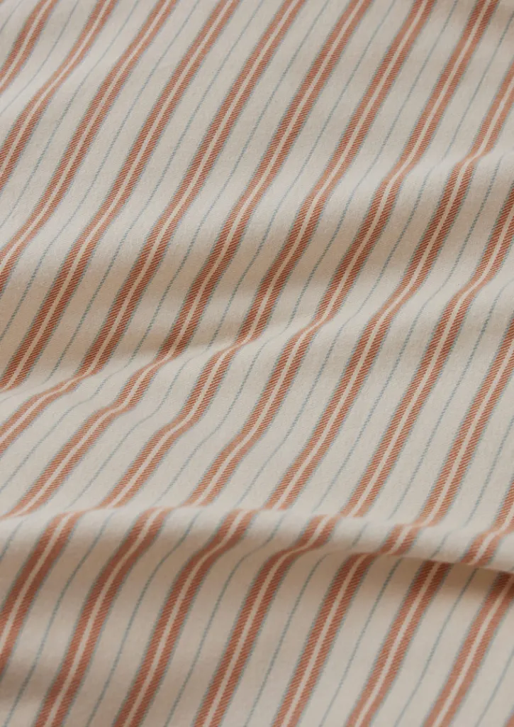 TOAST Ines Flannel Stripe Cotton Duvet Cover- Textiles|Bed Linen