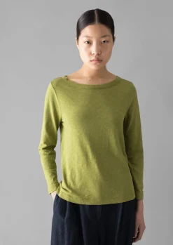 TOAST Lia Garment Dyed Boat Neck Tee-Women Jersey|Tops & Tees