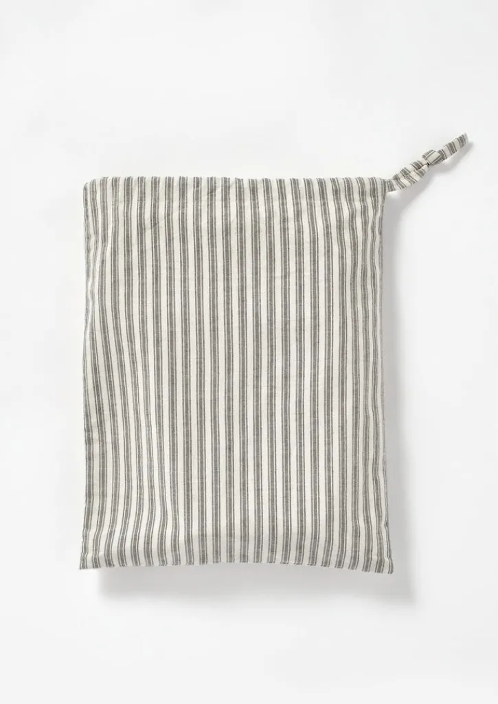 TOAST Organic Ticking Stripe Shower Curtain- Textiles|Bathroom