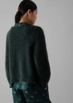 TOAST Ribbed Mohair Blend Cardigan-Women Knitwear