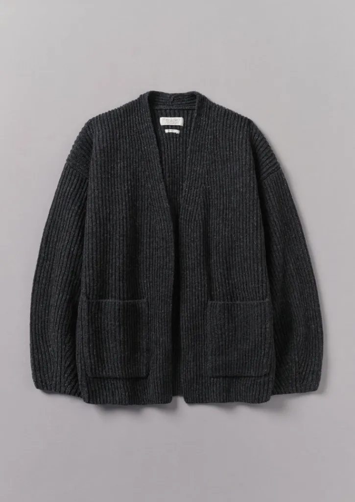 TOAST Ribbed Wool Knitted Cardigan-Women Knitwear