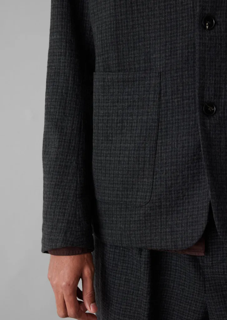 TOAST Seersucker Wool Cotton Blazer- Coats & Jackets