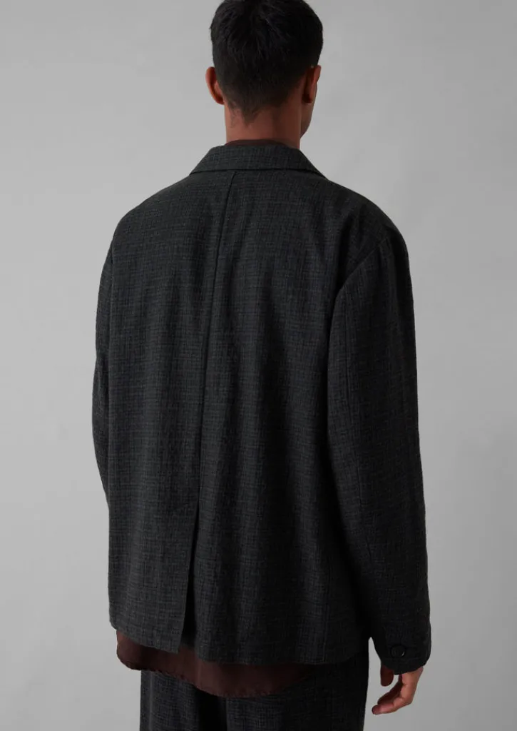 TOAST Seersucker Wool Cotton Blazer- Coats & Jackets