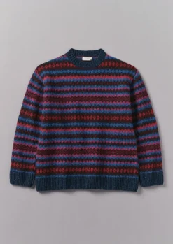 TOAST Soundwave Jacquard Crew Neck Sweater- Knitwear