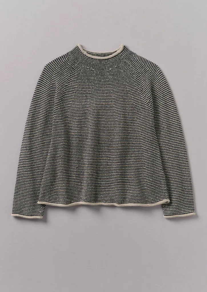 TOAST Stripe Linen Cotton Sweater-Women Linen|Jersey