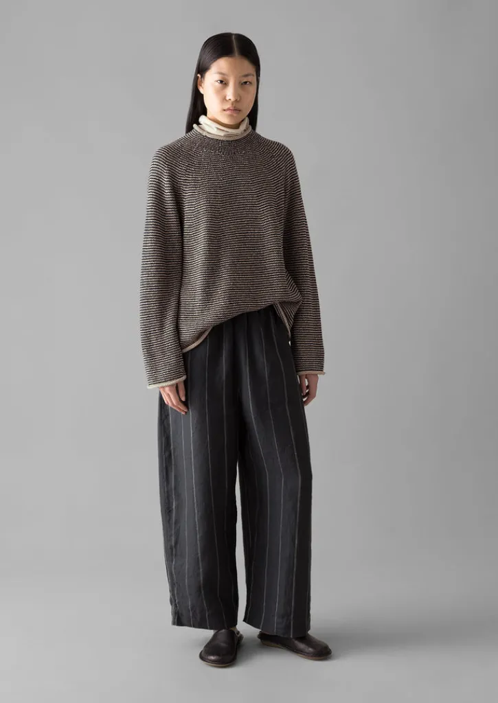 TOAST Stripe Linen Cotton Sweater-Women Linen|Jersey
