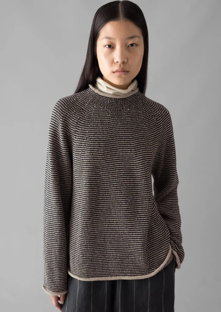 TOAST Stripe Linen Cotton Sweater-Women Linen|Jersey