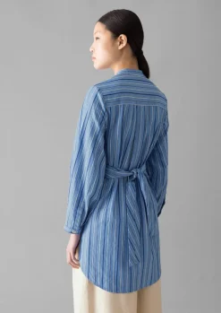 TOAST Stripe Poplin Wrap Front Shirt-Women Tops & Tees