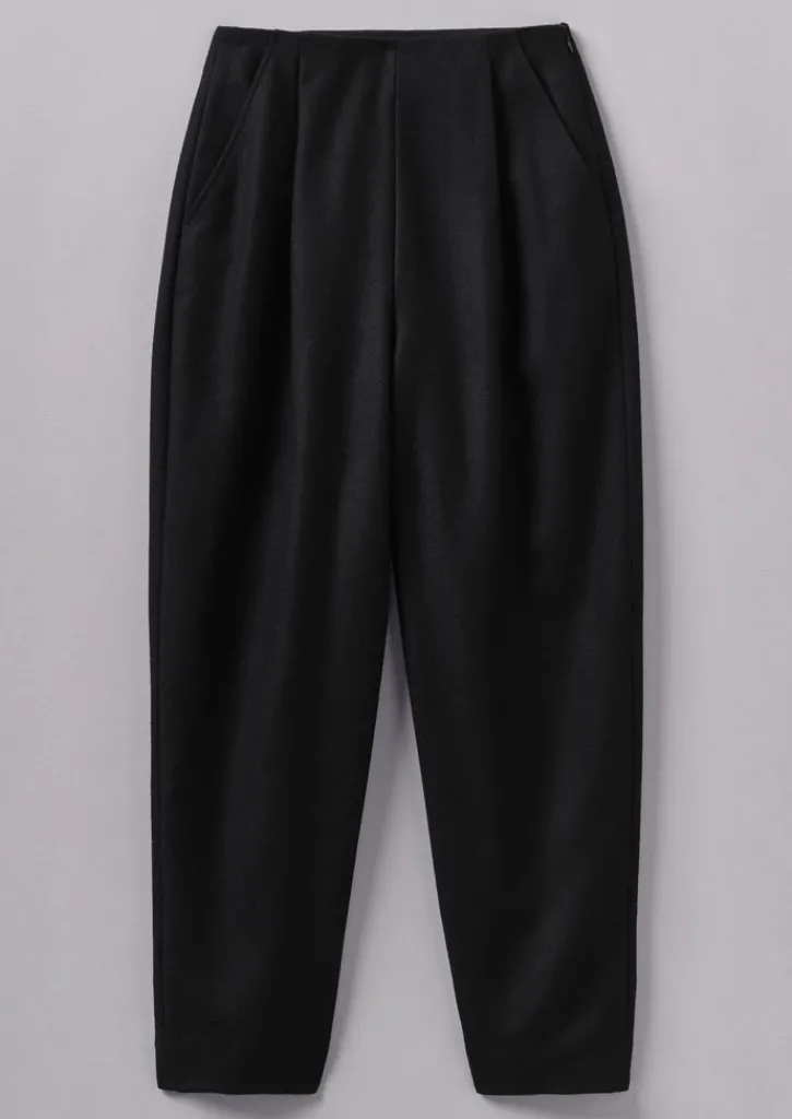 TOAST Wool Flannel Pleat Front Trousers-Women Trousers
