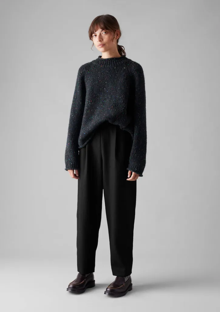 TOAST Wool Flannel Pleat Front Trousers-Women Trousers